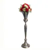 98cm Tall Vintage Flower Vase Pot Party Decoration Metal Trumpet Wedding Marriage Ceremony Anniversary Centerpiece Decor