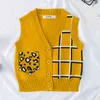 1-7 ans bébé garçons filles gilet cardigan manteau enfants vêtements à manches longues tricoté enfants gilet 210521