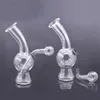 mini smoking pipe Portable hand oil burner bong with Detachable oil pot easy clean glass pipes