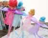 Işık up değnek çubukları led parlayan prenses bebek sihirli değnekleri elbise oyuncaklar ile çocuklar için pretend prop piller dahil pembe mavi mor