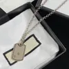 Catena di collana di design di lusso superiore per coppia Collana in argento con lettera di moda hip-hop retrò Nuova catena di fornitura