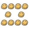 10Pcs K-Pop Lovely Yellow Smile Face Brooches for Women Student Daily Party Round Lapel Pin Alloy Badge