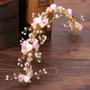 Children Handmade Gold Pearl Headband Flower Headpiece Girls Tiara Hair Accessories Hair Jewelry