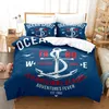 Bettwäsche-Sets Queen-Size Bettwäsche-Bett-Bett-Bett-Bett-Set doppelt 3D-Bettbezug-Deckung Blauer Junge