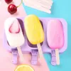 Baking Moulds M-COOS Silicone Ice Cream Mold Animal Shape Jelly Hockey Machine DIY Food Supplement Tool Popsicle Stick Summer