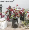 Couronnes de fleurs décoratives grenade artificielle, décoration au toucher réel pour maison, Festival, faux réglage, longueur 45cm