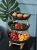 Plast godisrätt kreativ modern vardagsrum hem tre lager fruktplattor mellanmål tallrik torkad korgförvaring rack 211102