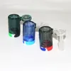 Glas-Aschefänger-Wasserpfeife mit Silikonbehälter, 14 mm, 18 mm Aschefänger für Glas-Ölbohrinsel-Bongs, Wasserpfeifen-Aschefänger