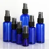 10 ml 2 unz 50 ml 100 ml PET Recycled Plastile Blue Perfume Spray Spray Costetyczny ręczny butelka sanitzer