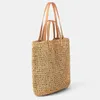 Nouveau sac pour femmes été sac tissé à la main mer vacances plage paille sacs fourre-tout buck paquet crochet épaule sac à main style décontracté