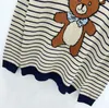 Kvinnor Toppar Sweater Wool Knits SweatshirtStees Animal Pattern Round Neck Striped Bear Necks Lady Slim Tröjor Långärmad Sm Skärgård Vår Höststil