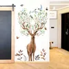 Criativo Nórdico Animal Grande Antlers Antlers Pássaros Ramos de Parede Adesivo De Parede Auto Adesivo PVC Removível Sala Quarto Decoração 210929