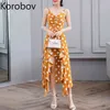 Korobov coréen Spaghetti sangle a-ligne femmes robe été élégant Dot femmes robes Sexy V Nek Vestidos Femme 210430