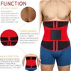 Red Waist Trainer For Man ABS Workout Sauna Sweat Belt Body Shaper Slimming Corset Colombian Girdles Shapewear Fajas Men's Shapers