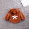 Herfst Hooded Jacket voor Kinderen Terug naar School Plush Tops Cartoon Print Bovenkleding Babyjongen Kinderlijke Mode Kleding 211023
