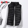 Garemay Winter Dames Down Vest Mode Vrouwelijke Mouwloze Jas Dames Jas Warm Plus Size Voor Dames S 211018
