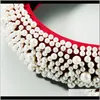 Headbands Jewelry Drop Delivery 2021 Za Band Female Nail Size Full Pearl Wide Edge Thickened Sponge Headband High-End Luxury Hair Accessories