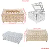 Boîtes de mouchoirs pour boîtes de mouchoirs 594c porte-boîte Crystal Cube Distributeur de serviette Chambre Chambre Bureau El Cafe Café