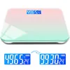 Electronic Bathroom Scale Bluetooth Digital Scale Smart Floor Scale LED Display Rainbow Gradient Aurora Body Fat Scales Sync App H1229
