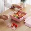 Lunchbox im japanischen Stil, Trennung, Frischhaltung, Mikrowelle, Heizung, Lunchbox, hochwertiger Weizenfaserbehälter