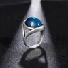 Magic Desing Color Change Mood Stone Antika Silverpläterade Brass Ringar Till Salu