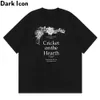 Letters Printing Hip Hop T-shirt Men O-neck Short Sleeved Cotton Tee Shirts Summer Tshirts for Man 210603