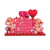 عيد الحب حزب منضدية الديكور الوردي خشبية ملاك كيوبيد المنزل مكتب المنضدية ديكور