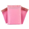 50PCs Bubble Mailers Padded Kuvert Fodrad Poly Mailer Självförsegling Rosa Kuvert Postväska # Bl3 Storage Väskor