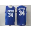 Nikivip High Quality Mens Jesus SHUTTLESWORTH #34 Lincoln He Got Game Movie Basketball Jersey Blue 100% Stitched Basketball Jerseys drop shipping