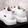 أحذية رياضية منصة الخريف جلد أزياء بيضاء الرجال أحذية غير رسمية Zapatillas Hombre Men Dress 854