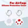 For Apple Airtag Silicone Protective Case Airtags Locator Liquid Silicone Cover Air tag Tracker Keychain