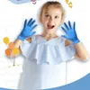 20pcs/box Children Blue Disposable Gloves Latex Universal Waterproof Non-slip Nitrile Protective for Kids Boys Girls