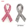 50 PCS/Lot Fashion Brouches Pink Ribbon Breast Cancer Awarness