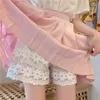 Women's Shorts Sweet White Underskirt Women Vintage Summer Wide Leg Loose Thin Solid Street Short Classic Lace Girls Chic Japan Style