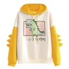 Harajuku estetisk björn anime hoodie kvinnor koreanska kawaii crewneck långärmad överdimensionerad streetwear kpop höst vinter kläder #srn kvinnors hoo