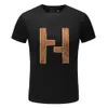 Herr T-shirt Sommar T-shirt Hög kvalitet Herr Stylist T-shirt Hip Hop Herr Dam Svarta Kortärmade T-shirts Storlek M-3XL