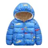 Kurtki dla dzieci Chłopcy Chłopcy Grube Płaszcze Zima Xmas Girls Ciepła Kapturem Aksamitna Kurtka Dzieci Odzież 1-6 Y Toddler Kid Snowsuit H0909