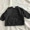 Pojkar Höst Hoodies Barn Bomull Långärmad Sweatshirt Solid Casual Pullover Kids Boy Kläder Mode O-Neck Sweatshirts 210413
