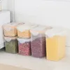 Bouteilles de stockage, bocaux, département traditionnel de cuisine, en plastique Transparent, réservoir scellé, boîtes carrées pour aliments