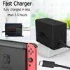 EU US Plug AC-adapterlader voor Nintendo Schakelaar NS Game Console Wall Travel Home Charge 15V 2.6A Opladen USB Type C Power Cable 1.5m