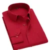 Macrosea Classic Style Mäns Solid Skjortor Långärmad Mäns Casual Shirts Bekväma andningsbara Mäns Kontorskläder Kläder 210708
