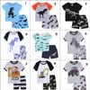 Baby Boy Girl Одежда для одежды футболка шорты 2 шт. Летний динозавр Русалка Digger Print Skithe костюм носить наряд пижамы бутик