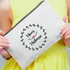Bolsas de armazenamento Caso de maquiagem de impressão francesa feminino feminino de higiene pessoal feminino Viagem Make Up Bolsa Lápis Bag Professor presente