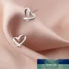 Élégant mignon coeur boucles d'oreilles couleur argent femmes bijoux à la mode accessoires Style coréen fille fête mariage cadeau d'anniversaire prix usine conception experte qualité