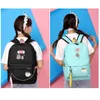 IMIDO Cute Cartoon Student Backpacks Large Capacity Breathable School Bag With USB Charging Chain Bundle Backpack For Girls 210911