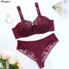 NXY Seksi Set Plusgalpret Sexy Lingerie Set Kadınlar Için Artı Boyutu 38D-48D Ayarlamak Kayış Sutyen Dantel Kapsama Iç Çamaşırı Balinme Bralette 1127