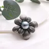 Pins, Brooches Retro Court Brooch Pearl Flower Badge Vintage Scarf Buckle Suit Lapel Pin Crystal Rhinestone Jewelry Women Hat Bag Accessorie