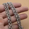 OEKDFN 100% 925 Sterling Naszyjnik Mężczyźni Marka Retro Silver Link Łańcuch Naszyjniki Szerokość 4.5mm / 5mm Męskie Vintage Gothic Jewelry