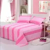 Sábana de cama Impresión textil para el hogar Sábanas planas de color a rayas Sábana de cama Ropa de cama para tamaño King Queen (sin funda de almohada) F0169 210420