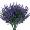 Plantas De Flores De Lavanda Artificiales 6 Piezas, Ramo De Arbustos Falsos Realistas Resistentes A Los Rayos UV para Iluminar Su Hogar K Decorativo